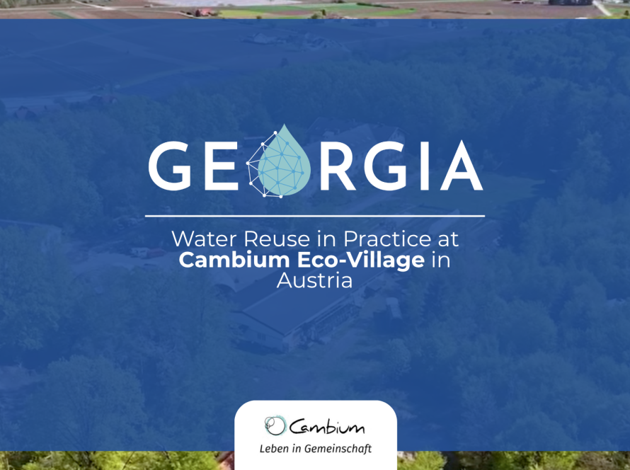 Cambium Eco-Village in Austria tests treated wastewater reuse, water retention and nature-based systems as part of the GEORGIA pilot.