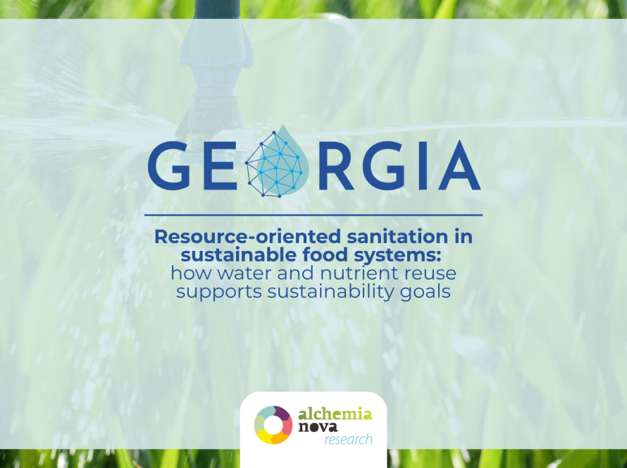 GEORGIA featured image on resource-oriented sanitation, showing irrigation in crops and highlighting water and nutrient reuse for sustainable food systems.